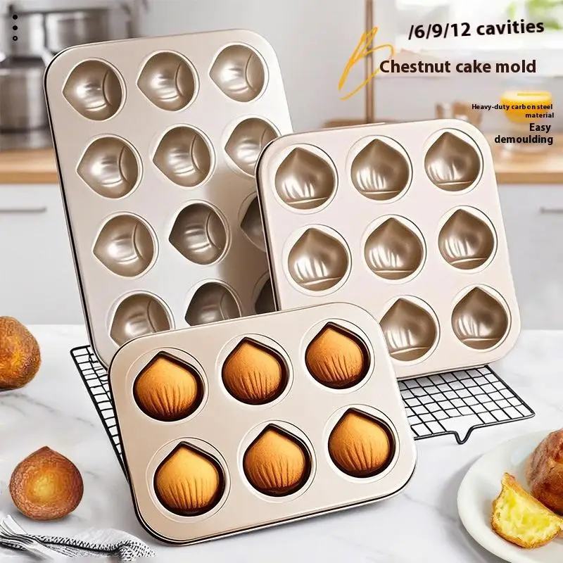 Kitchen Baking Pans For Sale - Hot Sale 1Pcs 6/9 Cavity Chestnut