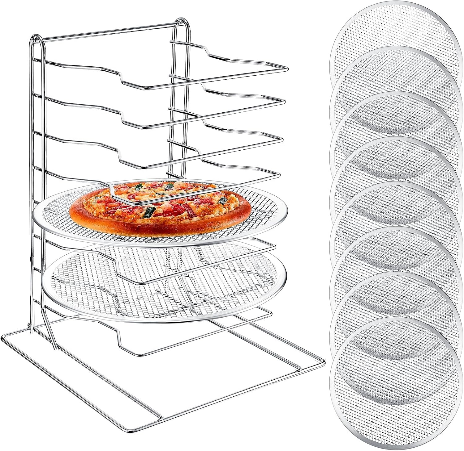 Kitchen Baking Products - Pizza Rack 8 Tiered Stand With