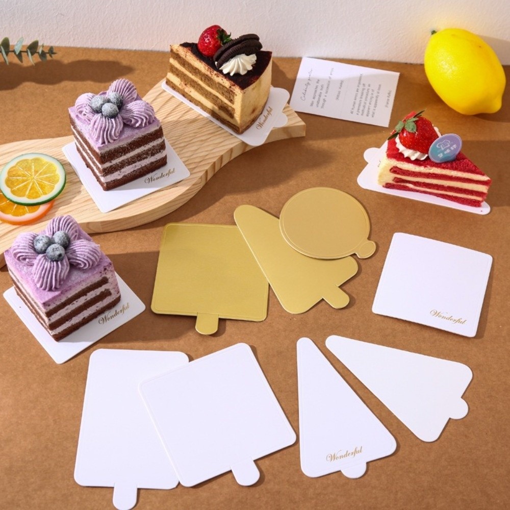 Cake Board Round - 50/100pcs New Disposable Dessert Boards Golden