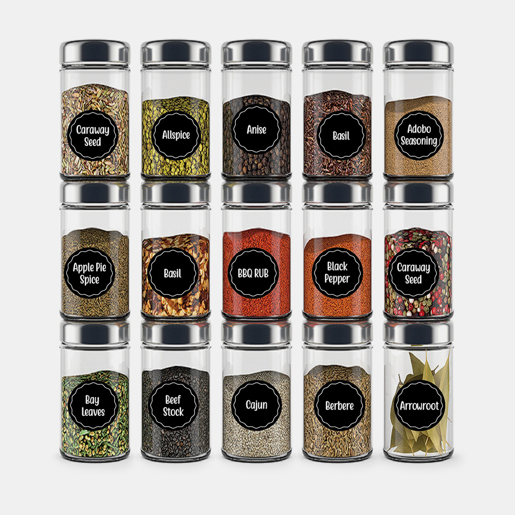 Kitchen Baking Organization - 144pcs Waterproof Rectangular Spice Labels Stickers