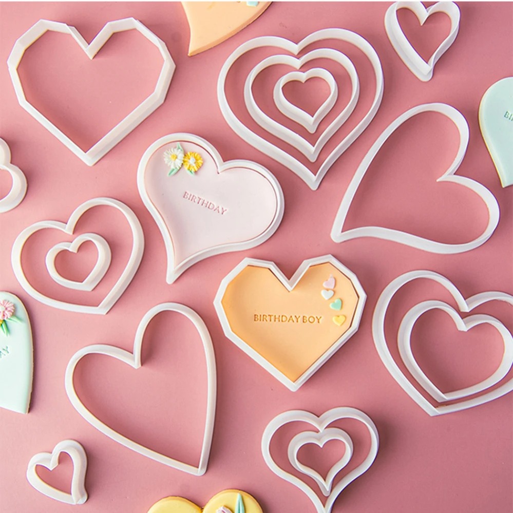 Kitchen Baking Cake - Heart Cookie Cutters Mold 3D Cake