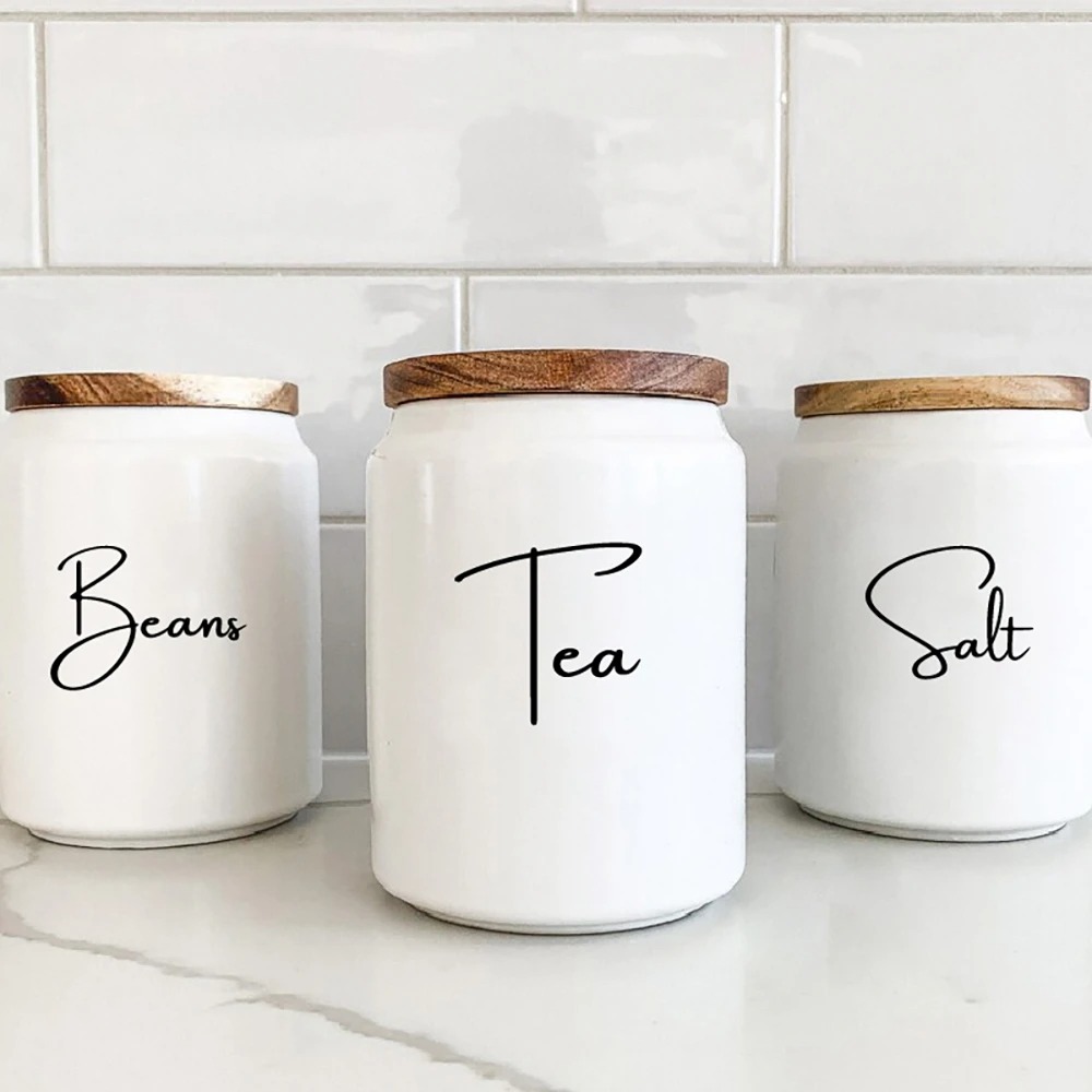 Kitchen Baking Organization - Kitchen Organization Canister Jar Labels Sticker