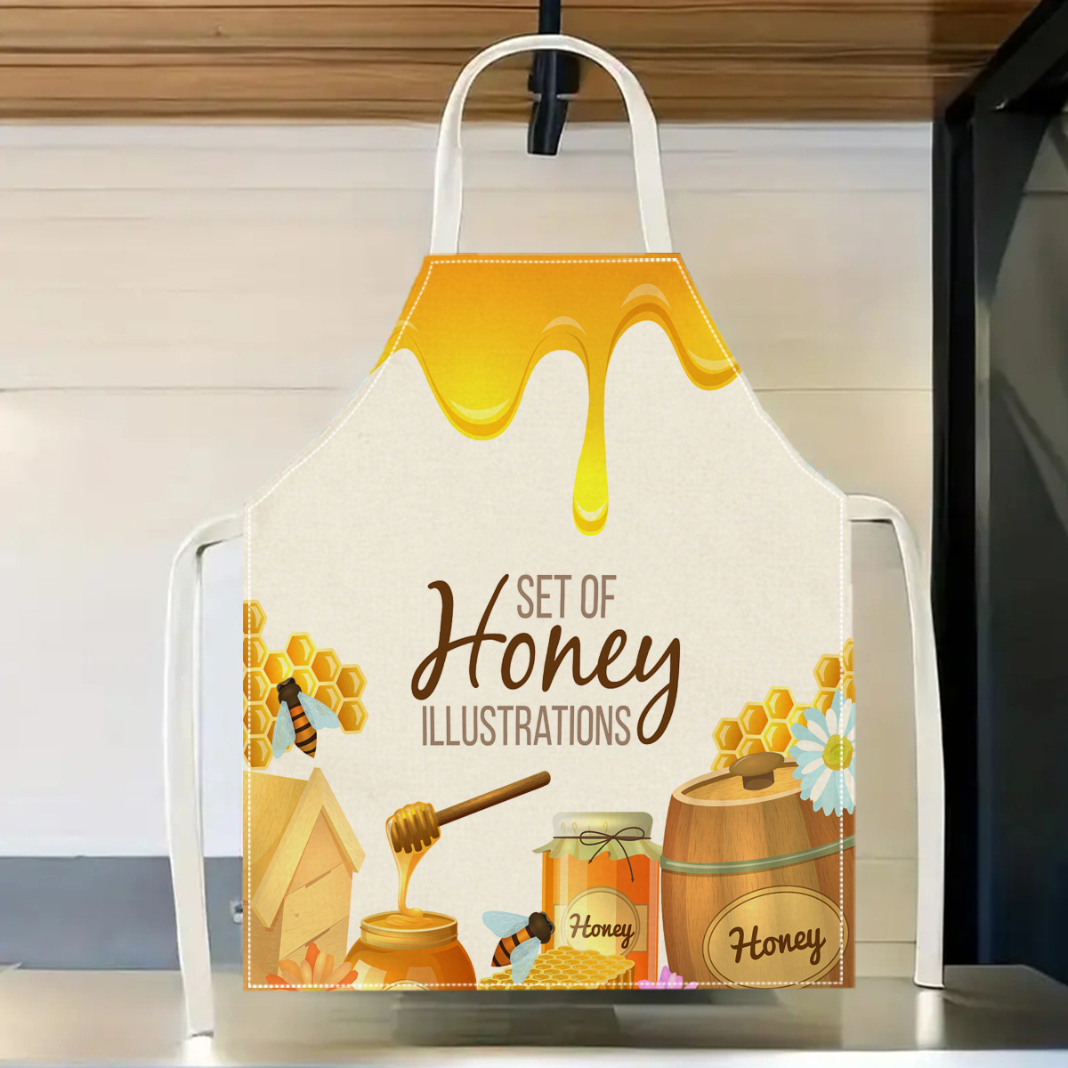Kitchen Baking Area Ideas - 1pc Honey Bee Apron Sweet Kitchen