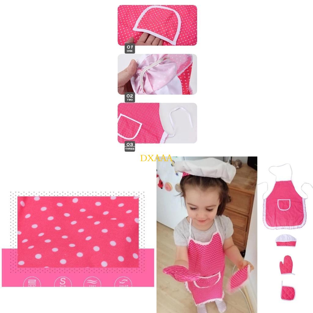 Kitchen Kids Baking Set - DXAA Child Cooking Apron Chef's Hat