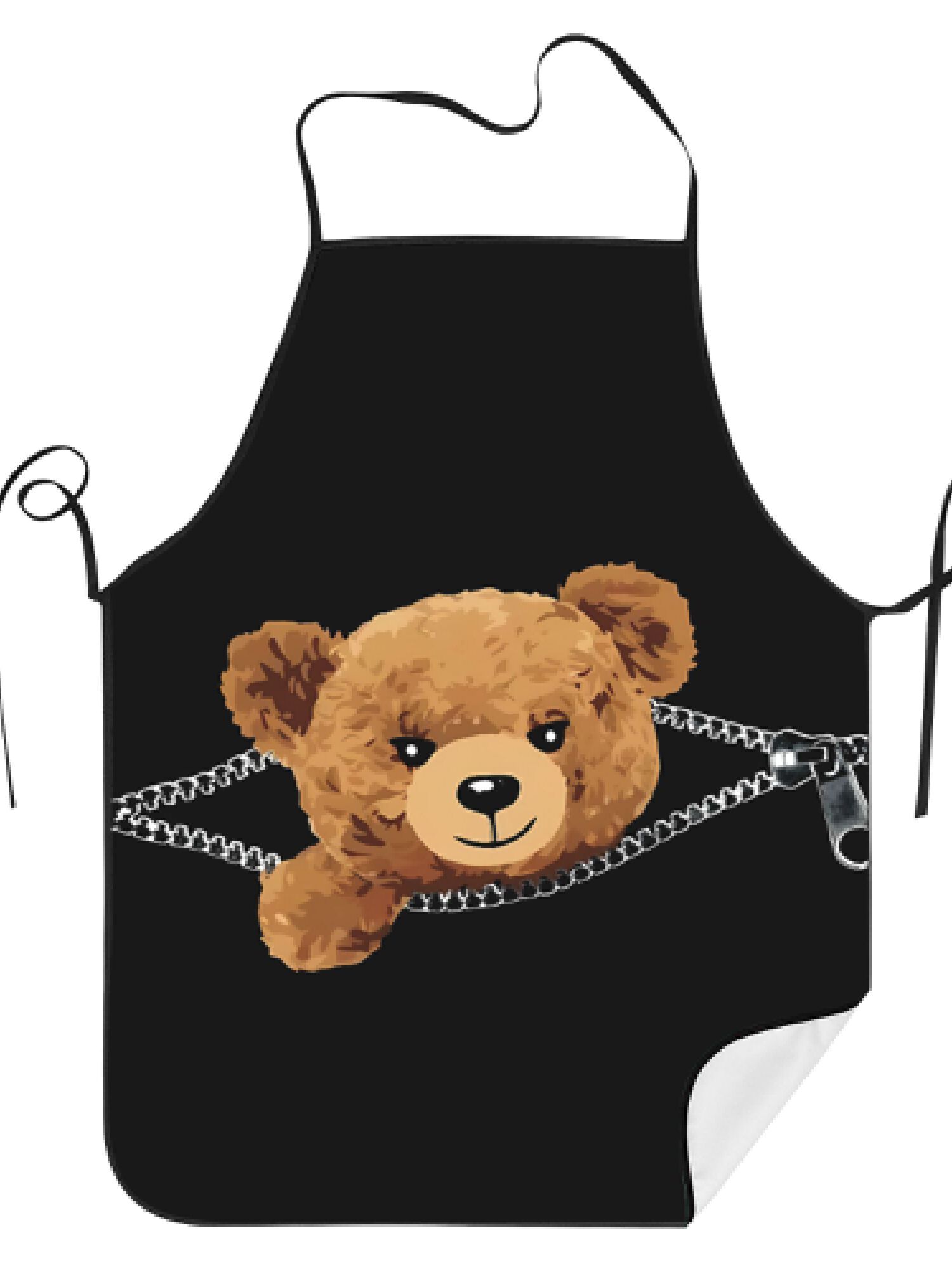 1pc Zipper Bear Apron Cute Ted - Kitchen Baking Background 评论和价格