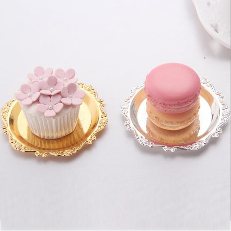 Silver Golden Iron Tray Glossy - Cake Board Round 评论和价格