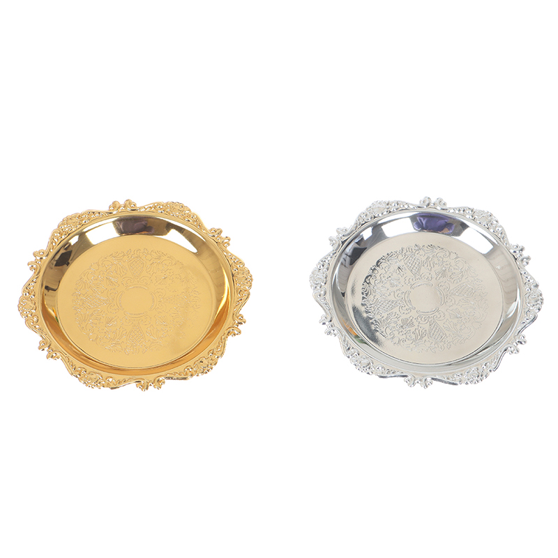 Silver Golden Iron Tray Glossy - Cake Board Round 评论和价格