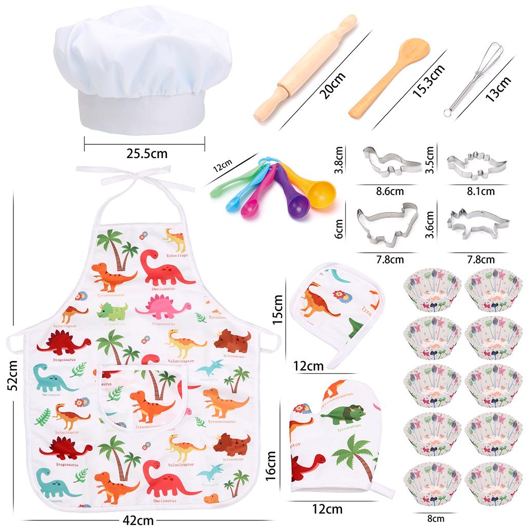 25x Roleplay Kids Chef Costume - Kitchen Kids Baking Set 评论和价格