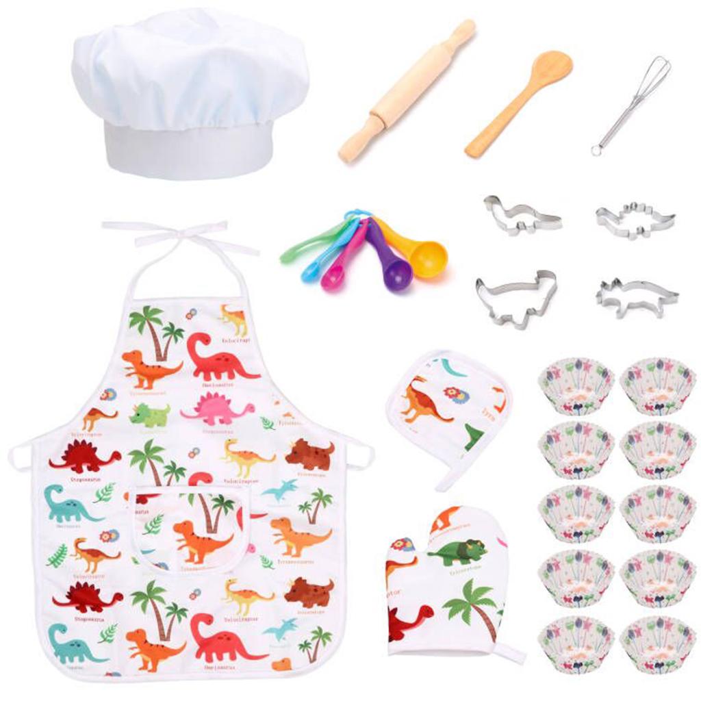25x Roleplay Kids Chef Costume - Kitchen Kids Baking Set 评论和价格