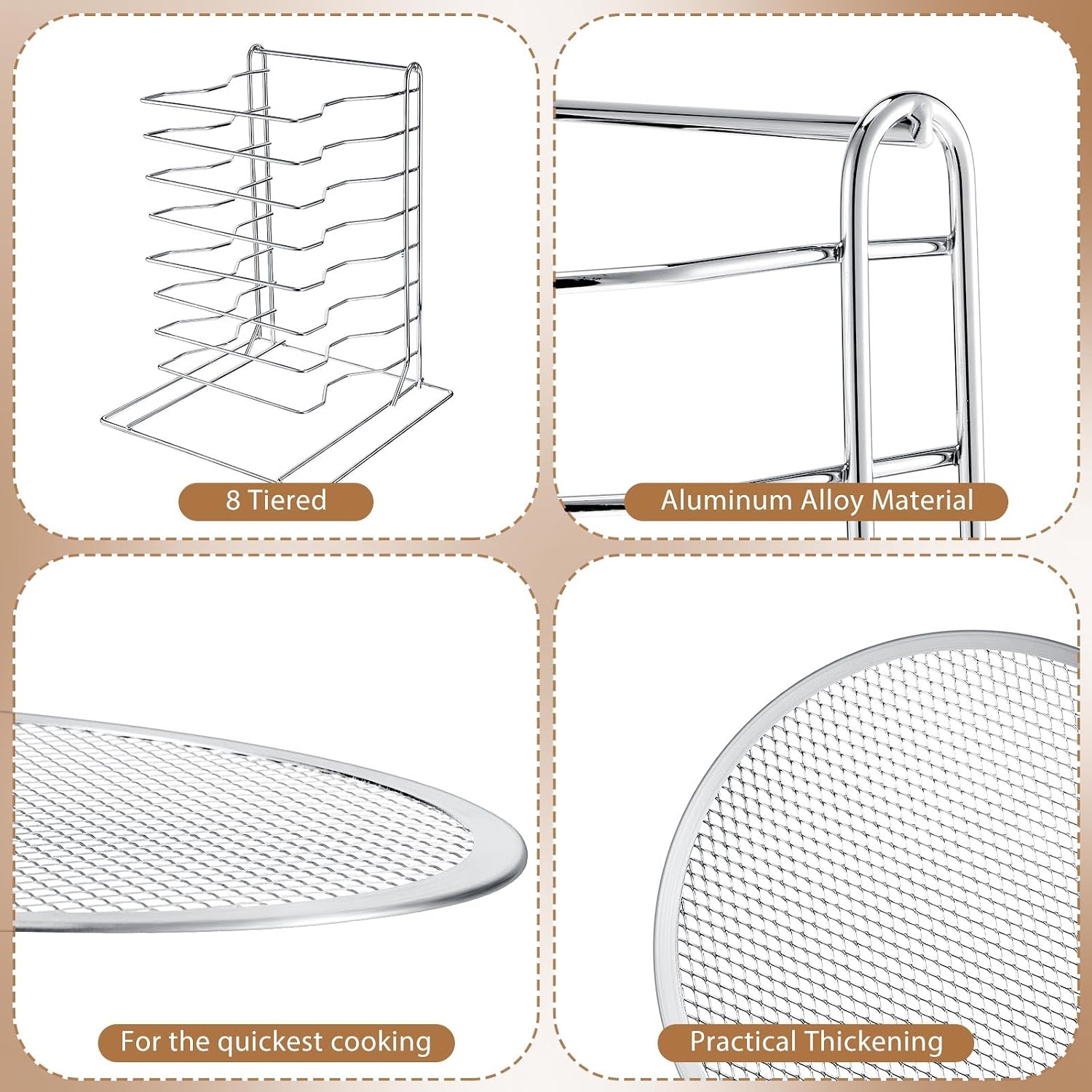 Pizza Rack 8 Tiered Stand With - Kitchen Baking Products 评论和价格