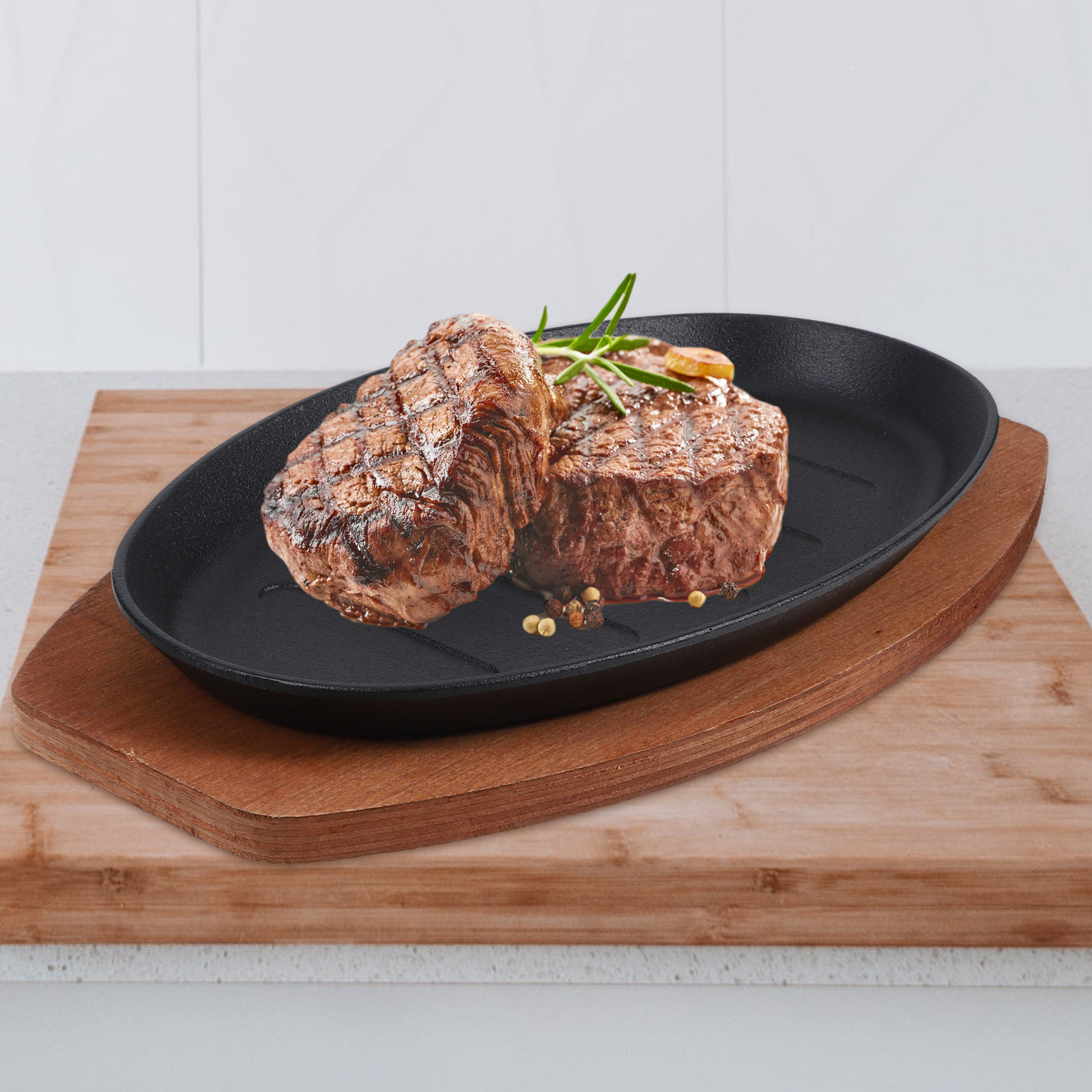 1Set Iron Grilling Pan Steak P - Kitchen Essentials Baking Tray 评论和价格