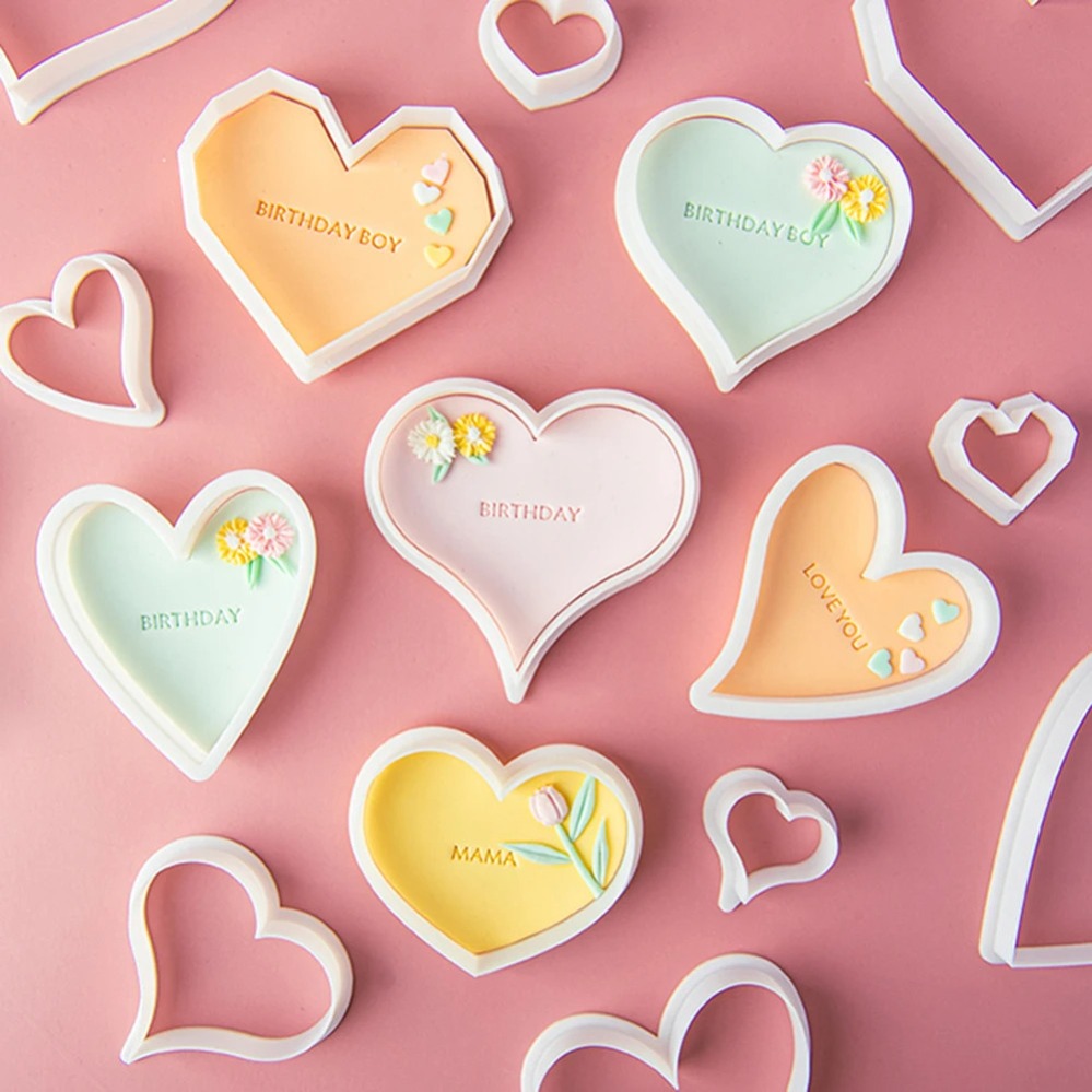 Heart Cookie Cutters Mold 3D C - Kitchen Baking Cake 评论和价格