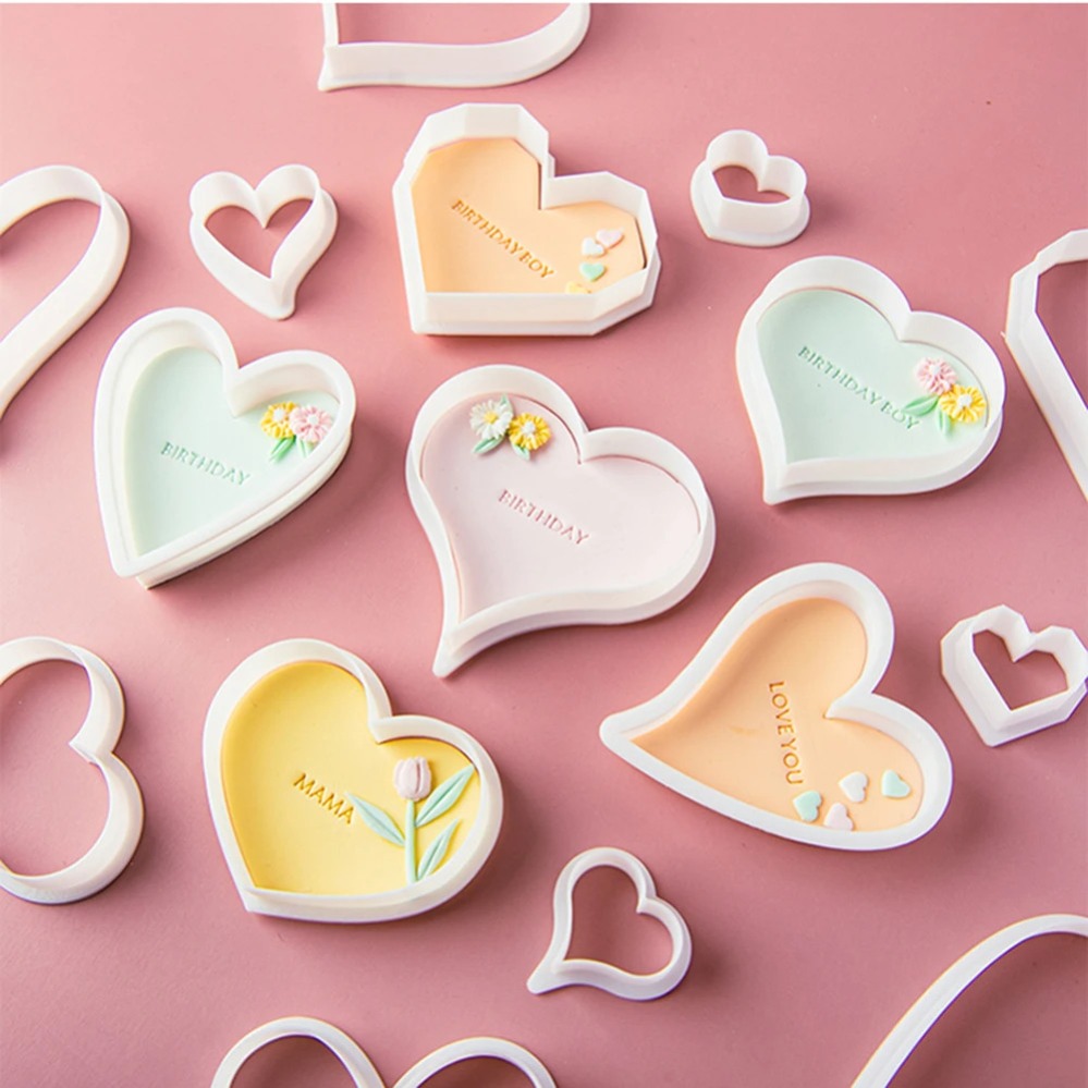 Heart Cookie Cutters Mold 3D C - Kitchen Baking Cake 评论和价格