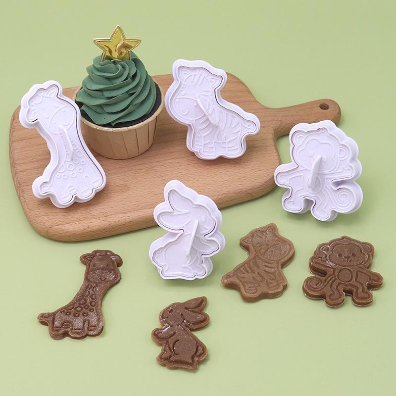 4Pcs Animal Cookie Cutter Set  - Kitchen Kids Baking Set 评论和价格