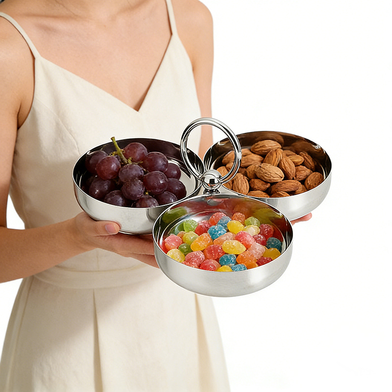 Premium Stainless Steel 3 Grid - Cake Board Round 评论和价格