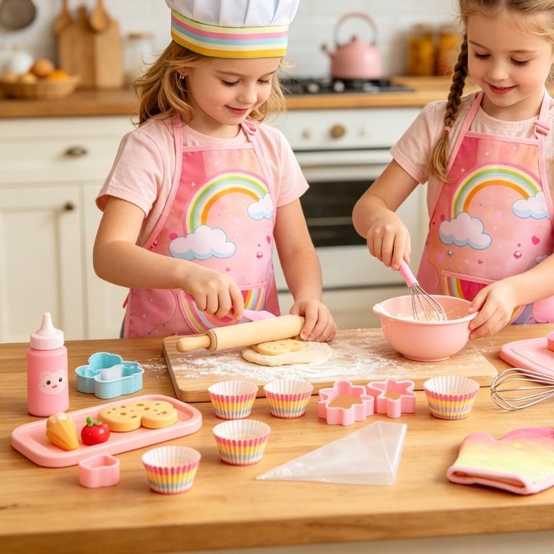 Kids Baking Apron Set With Glo - Kitchen Kids Baking Set 评论和价格
