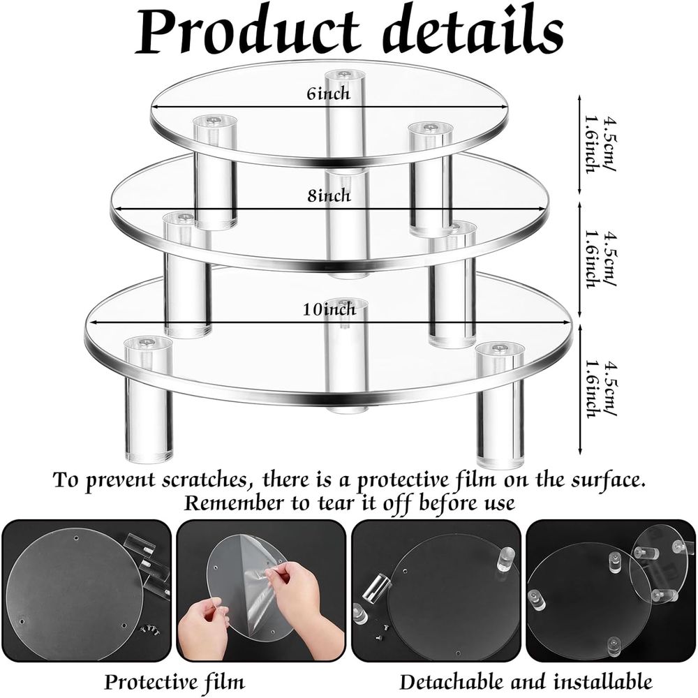 Round Acrylic Display Riser Cl - Cake Board Round 评论和价格