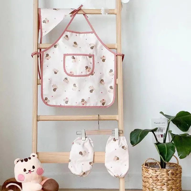 Cute Cartoon Children Apron Sl - Kitchen Kids Baking Set 评论和价格