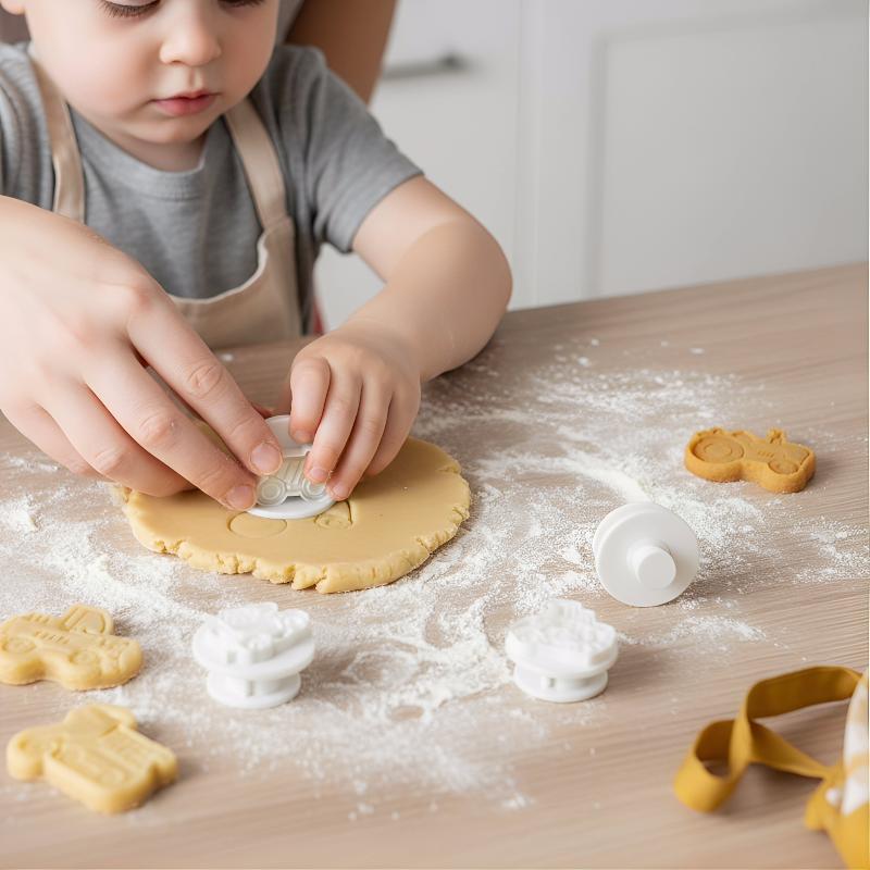 3D Vehicle Cookie Cutter 4pcs  - Kitchen Kids Baking Set 评论和价格