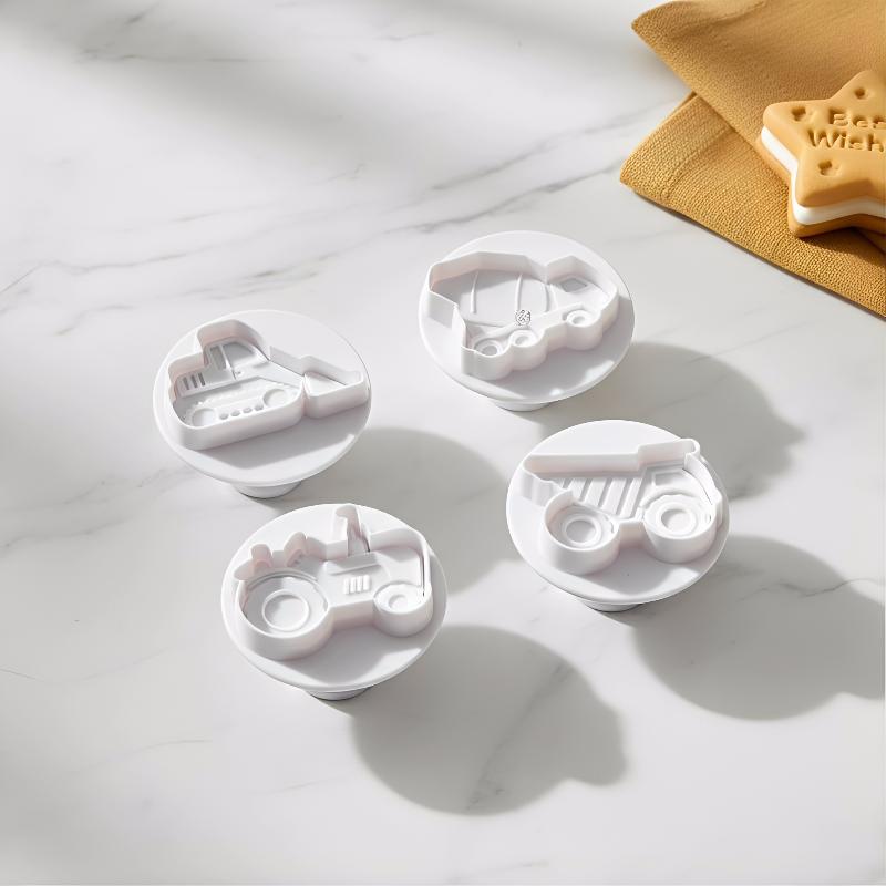 3D Vehicle Cookie Cutter 4pcs  - Kitchen Kids Baking Set 评论和价格