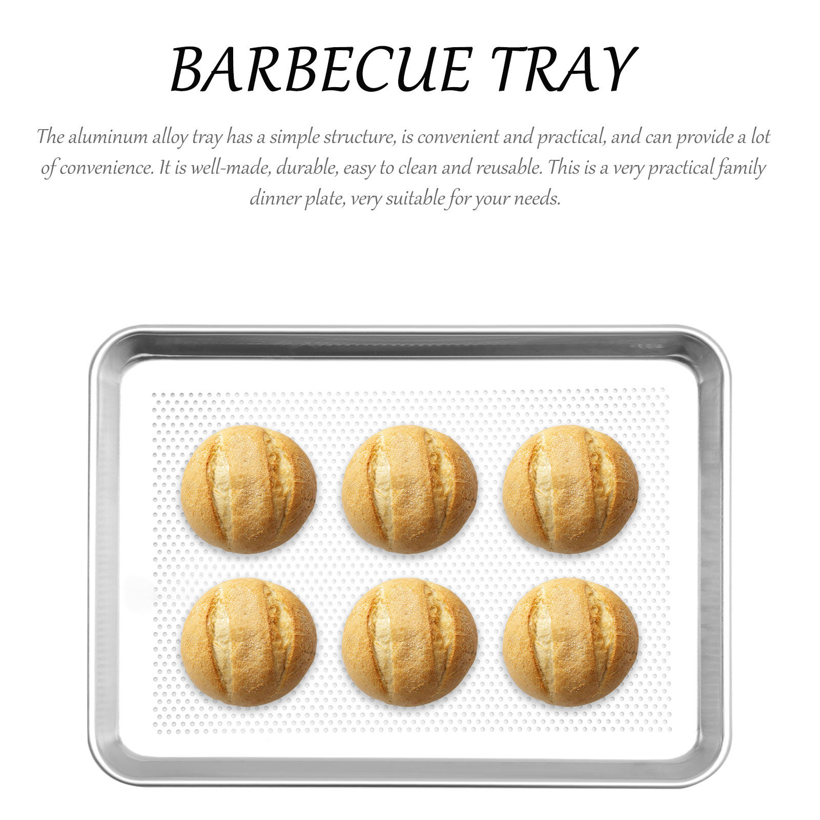 1Pcs Rustproof Aluminium Alloy - Kitchen Essentials Baking Tray 评论和价格