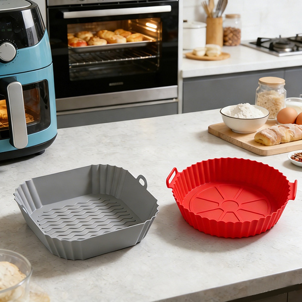 Reusable Silicone Air Fryer Ba - Kitchen Essentials Baking Tray 评论和价格