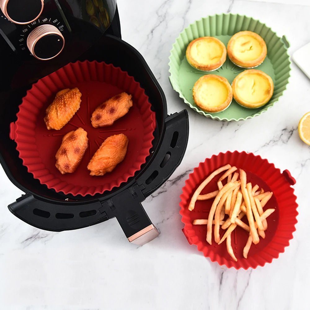 Round Air Fryer Silicone Pot - - Kitchen Essentials Baking Tray 评论和价格