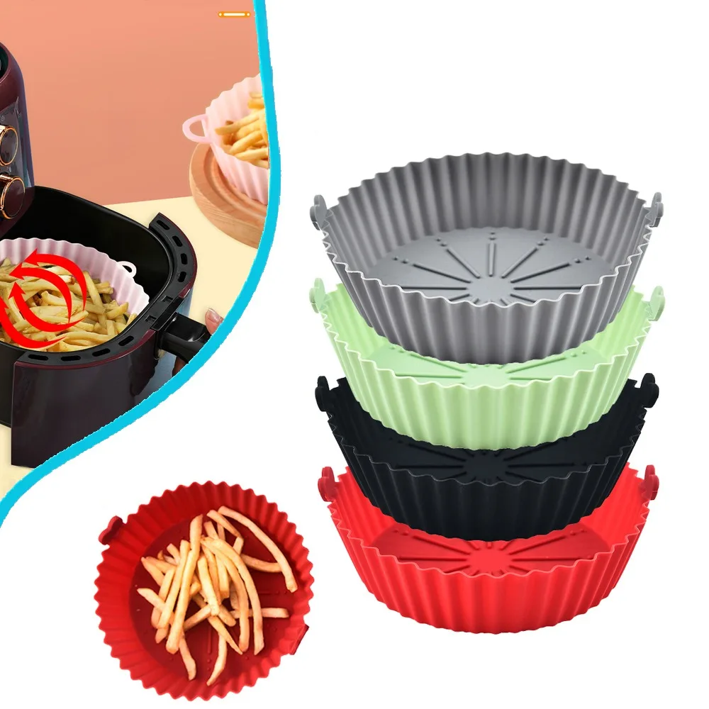 Round Air Fryer Silicone Pot - - Kitchen Essentials Baking Tray 评论和价格