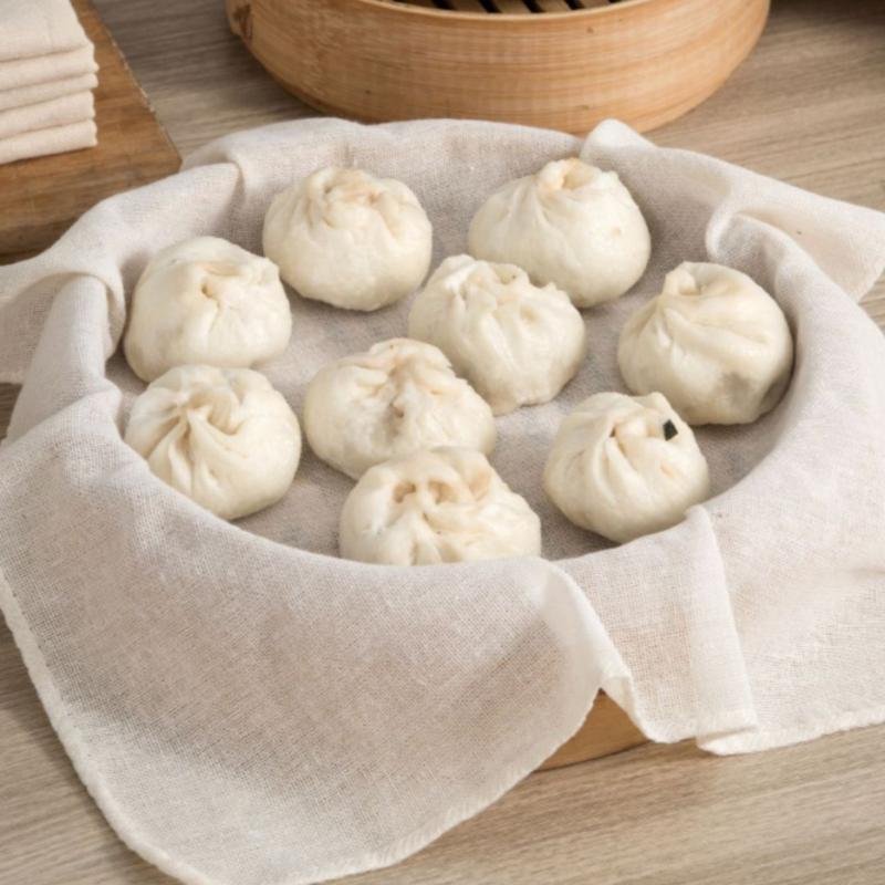 3Pcs Round Pure Cotton Steamer - Kitchen Accessories For Baking 评论和价格