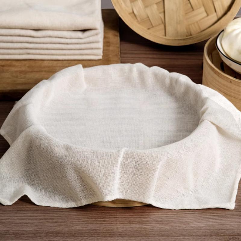 3Pcs Round Pure Cotton Steamer - Kitchen Accessories For Baking 评论和价格