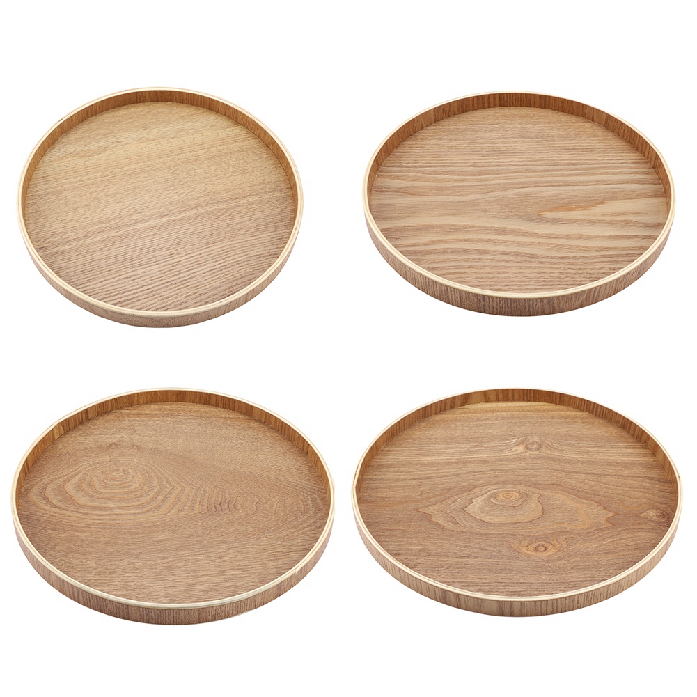 Wooden Serving Tray Tea Plate  - Cake Board Round 评论和价格