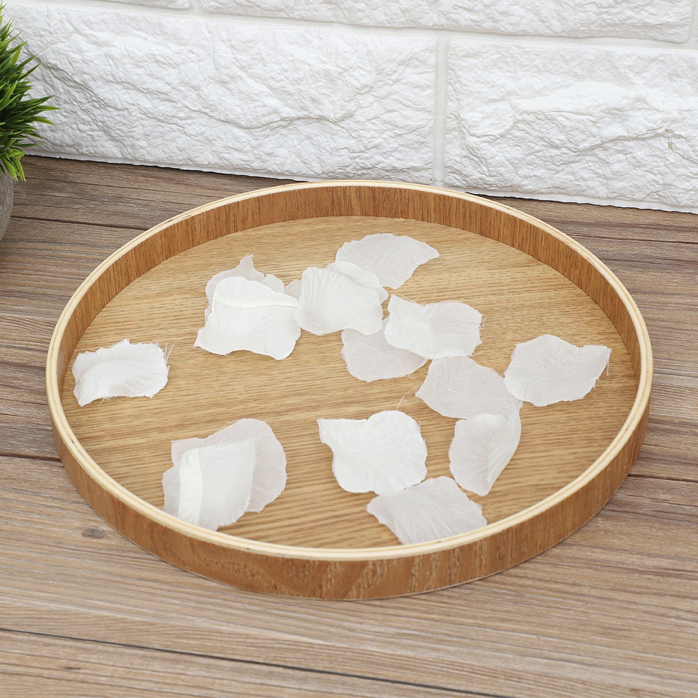 Wooden Serving Tray Tea Plate  - Cake Board Round 评论和价格