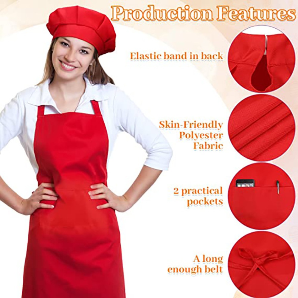 Children Chef Apron Front Pock - Kitchen Kids Baking Set 评论和价格