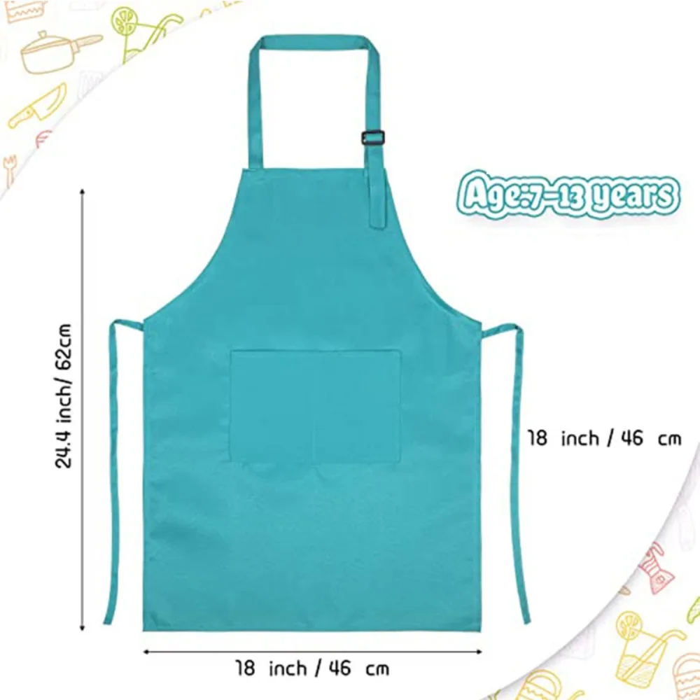 Children Chef Apron Front Pock - Kitchen Kids Baking Set 评论和价格