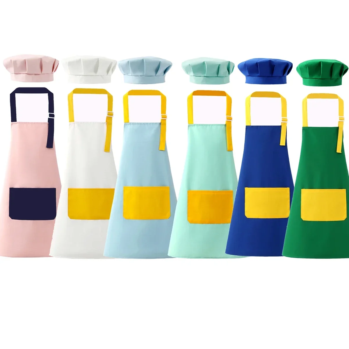 Kids Apron and Chef Hat Set Ad - Kitchen Kids Baking Set 评论和价格