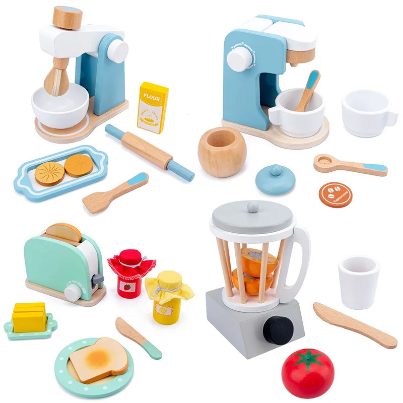Wooden Pretend Kitchen Playset - Kitchen Kids Baking Set 评论和价格
