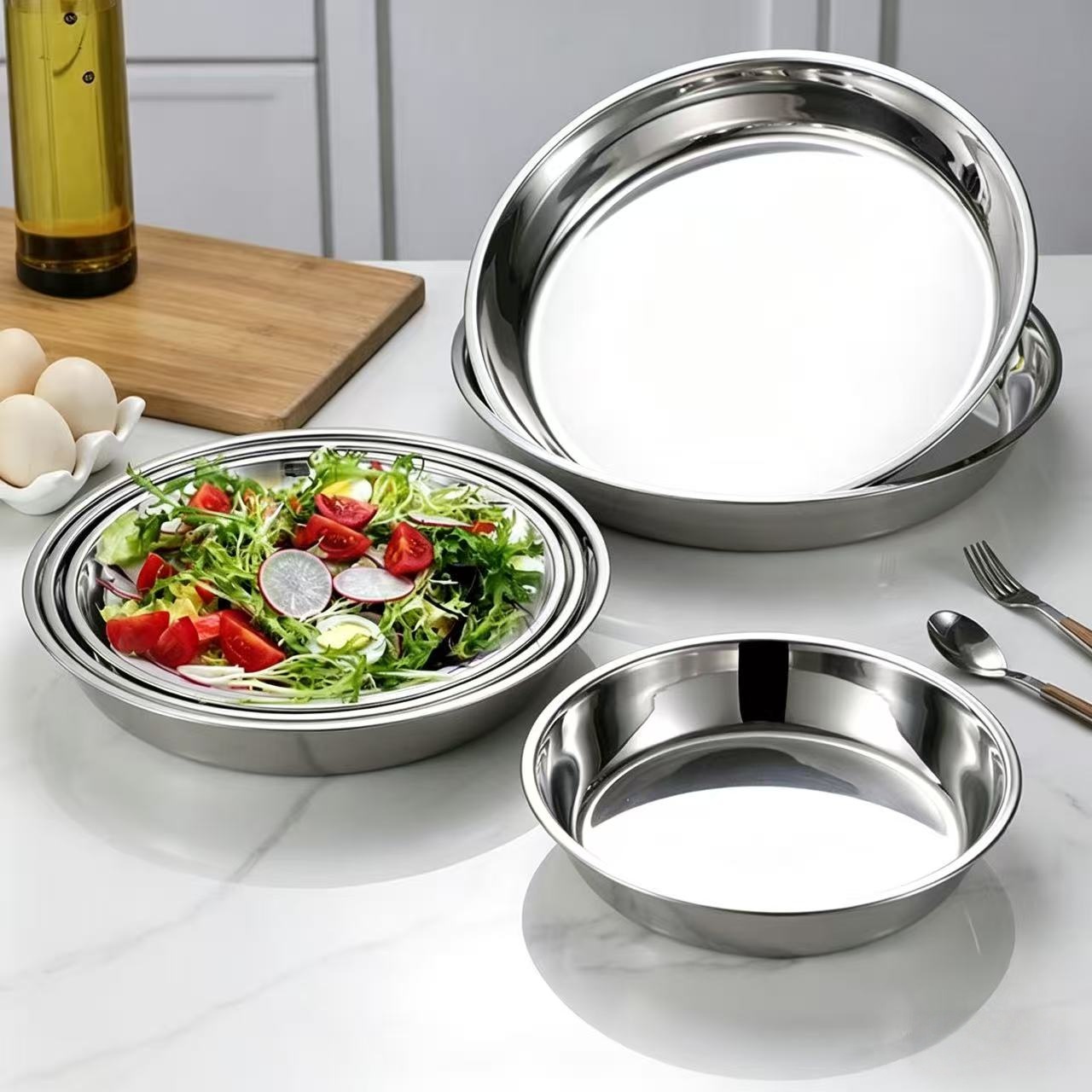 Extra-Thick Stainless Steel Ca - Cake Board Round 评论和价格
