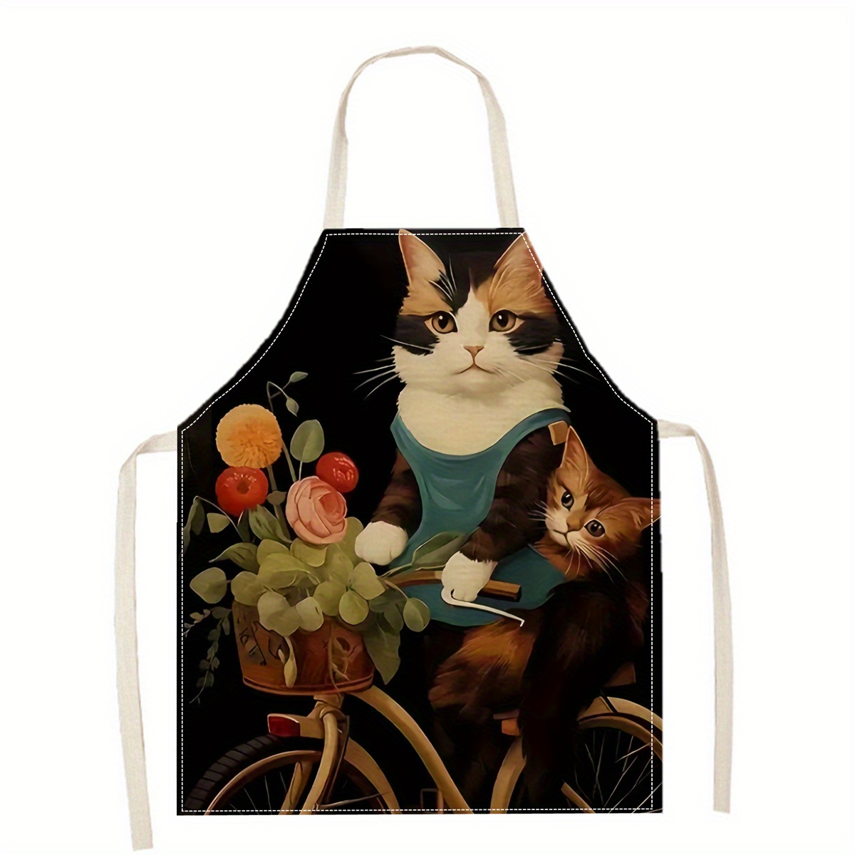 Linen Apron Funny Cat Sunglass - Kitchen Baking Area Ideas 评论和价格