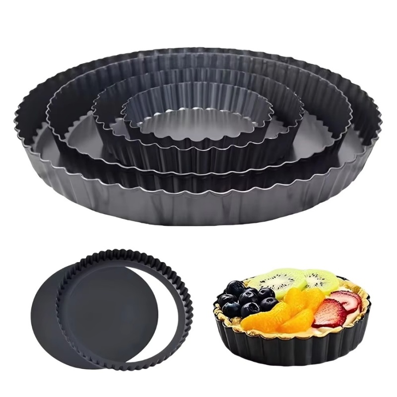 1pc Removable Bottom Fluted Ta - Kitchen Baking Products 评论和价格