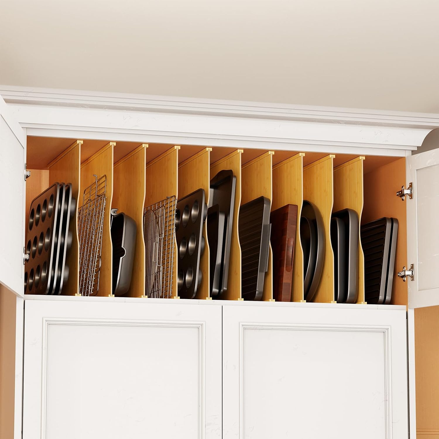 10 Pack Bamboo Tray Dividers f - Kitchen Baking Organization 评论和价格