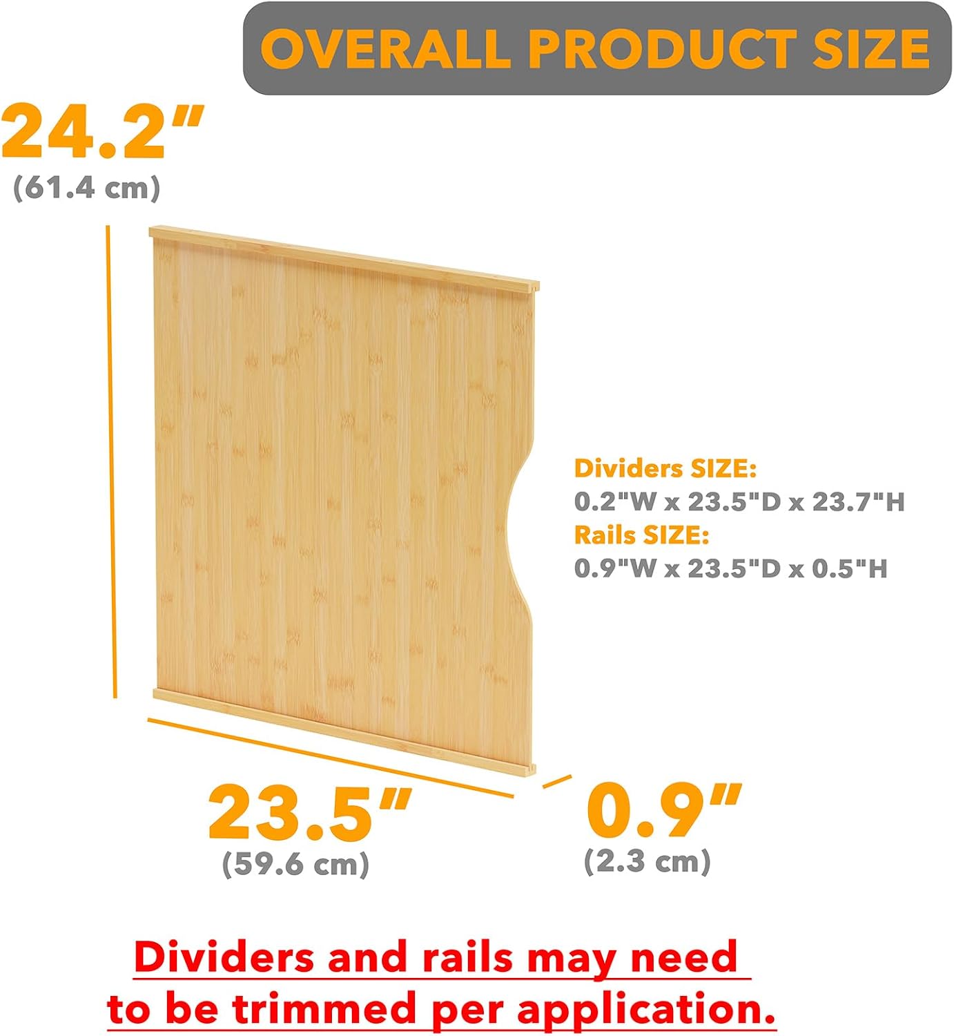 10 Pack Bamboo Tray Dividers f - Kitchen Baking Organization 评论和价格